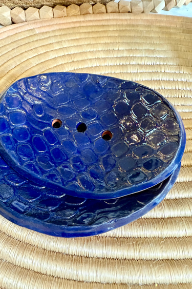 Oval Lace Print Soap Dish
